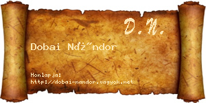 Dobai Nándor névjegykártya