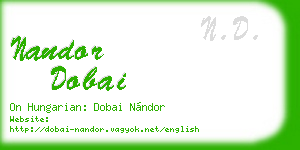 nandor dobai business card
