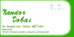 nandor dobai business card